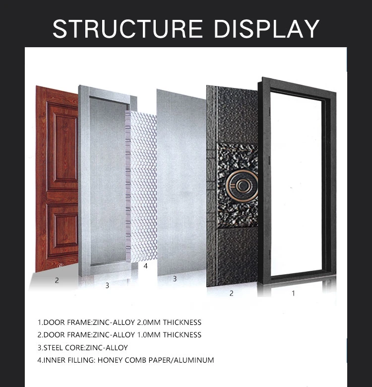 House Main Gate Designs Cast Aluminum Design High Quality Steel Security Door for Exterior Use